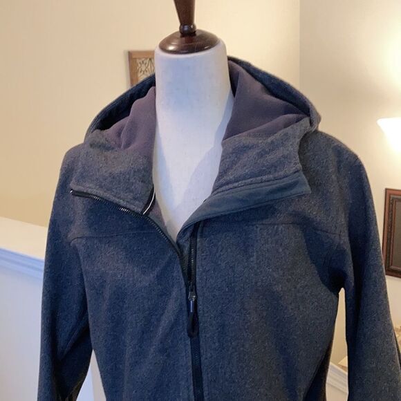 ADIDAS Outdoor Full Zip Fleece Lined Jacket with Hood Gray M NWOT - Picture 2 of 9